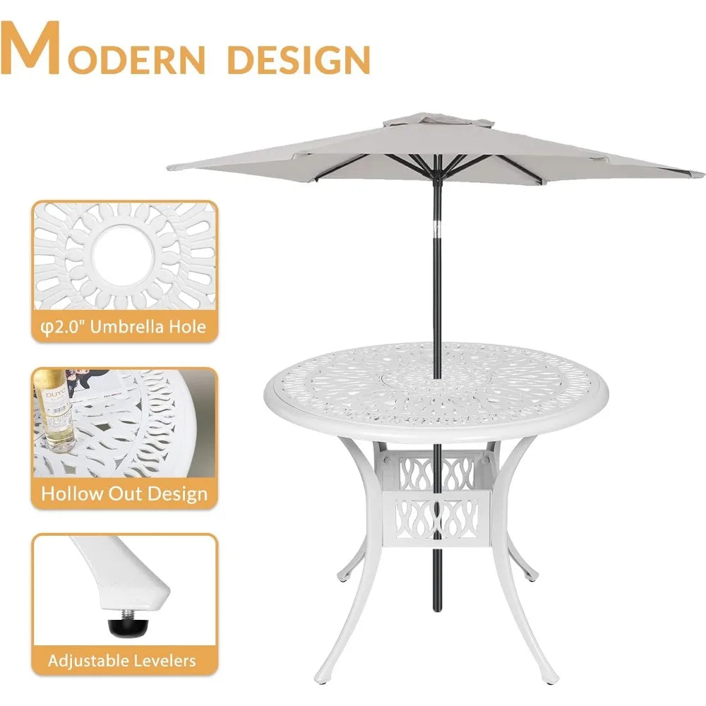Modern 5-Piece Outdoor Patio Dining Set with Cushions
