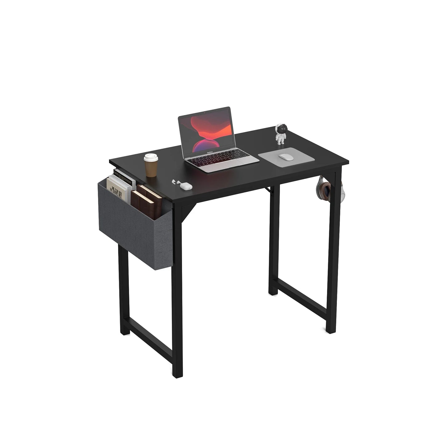 JHK Computer Desk Study Table With Side Bag Headphone Hook