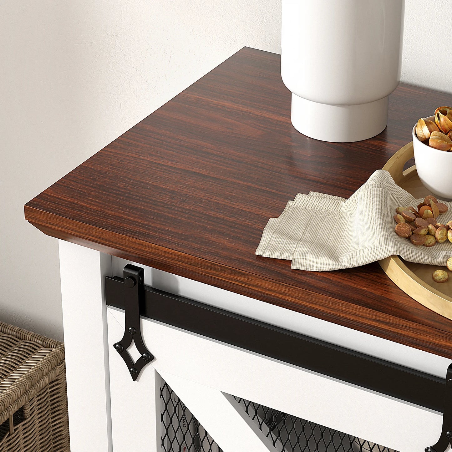 VOWNER Modern TV Stand With Drawer And Storage Cabinets